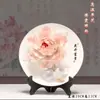Porcelana de Peônia de Luoyang Atacado Ornamentos Cerâmica Artesanal Decoração de Sala de Estar Prato Pendurado Artesanato Presentes de Inauguração