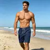 Comércio Exterior Transfronteiriço Shorts Esportivos Casuais de Algodão e Linho de Verão Masculinos com Caimento Solto Cordão Bolso Grande Cor Sólida