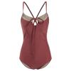 Traje de baño de una pieza sexy sin espalda retro para mujer, traje de baño conservador de vacaciones de aguas termales, traje de baño deportivo de playa, traje de baño adelgazante