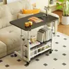 Mesa de noche móvil, Escritorio de computadora ajustable, Mesa pequeña simple para uso doméstico, Adecuado para dormitorio, Residencia estudiantil y Escritorio de estudio para estudiantes