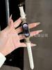 Cabeza de Metal Incrustada con Diamantes y Correa de Cuero Adecuada para Reloj Inteligente Xiaomi Mi Band 8/9 Pulsera de Mujer en Stock