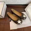 Zapatos planos nuevos de estrella con lazo para mujer 2026, piel suave, punta redonda, bailarinas poco profundas, estilo abuela versátil