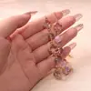 Pulsera Transfronteriza Amatista Natural Cristal de Fresa Cristal Rosa Trébol de Cuatro Hojas Aleación Pulsera Joyería de Diseño de Nicho para Instagram