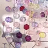 Al por mayor 16 mm Agujero Mediano Esmaltado Loto Tallado Unilateral Cristal Cuentas Sueltas Material para Pulsera Collar Hecho a Mano DIY