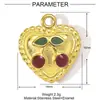 Retro francés amor cereza árbol de la vida diy titanio acero colgante femenino flor trébol de cuatro hojas acero inoxidable joyería colgante