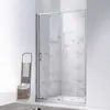Box de Chuveiro Minimalista de Peça Única em Aço Inoxidável com Porta de Vidro Cromada Brilhante, Divisória de Banheiro, Venda Direta do Fabricante de Comércio Exterior