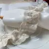 Ribete de Encaje Plisado Floral de Algodón Colorido de 3 cm de Ancho para Diademas, Sombreros, Puños, Cojines de Sofá y Accesorios de Ropa Hechos a Mano