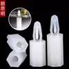 Coluna de Isolamento Hexagonal de Nylon de Encaixe, Diâmetro do Furo 4~4,5mm, Coluna de Suporte Espaçadora Plástica Tipo Push-In Cabeça de Avião M3M4