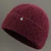 Nuevos Sombreros de Invierno para Mujeres de Mediana Edad y Mayores, Sombrero de Lana Cálido con Felpa para Abuela Señora Mayor, Sombrero de Punto Anti-Frío para Mamá