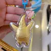 Lingote de Oro Puro 999 Dios de la Riqueza Gato de la Suerte Hello Kitty Gato Cadena de Teléfono Dorada Llavero Colgante para Bolso