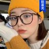 Armação de Óculos Estilo Coreano 2021 Novo Estilo Lente Plana Pequena Rosto Feminino Estilo College Lente Anti-azul Laca de Arroz Livro Pequeno da Chapeuzinho Vermelho