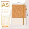 En Stock Textura de Algodón y Lino Transfronterizo Cuaderno con Correa A5 Personalizado Journal de Empalme de Corcho Ecológico Cuaderno Planificador A6