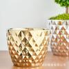 Maceta grande de cerámica galvanizada con forma de diamante, creativa, transfronteriza, de estilo europeo, para suculentas, de gran diámetro, para escritorio de hotel y hogar, venta al por mayor