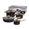 Maifan Stone Golden Handle Sopa Panela Panela Antiaderente Conjunto de Panelas Antiaderentes