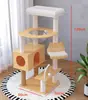 Direto da fábrica arranhador para gatos sem pintura ninho para gatos árvore para gatos arranhador integrado geração mesa de salto para gatos coluna grande vila para gatos