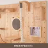 Acessórios DIY para Painel Perfurado Estrutura de Escalada para Gatos, Casa de Gato de Madeira Maciça Montada na Parede com Prateleira Integrada, Escada de Escalada para Gatos