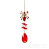 Aranha de Halloween, abelha, caveira apanhador de luz de cristal decoração pendente de janela jardim presente de feriado