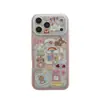 Estilo Coreano Ins Desenho Animado Cachorro Suporte Magnético Capa para Celular Apple 17Promax Adequado para 16Pro Camada Dupla 15Pro