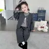 Conjunto de Lã Outonal para Meninas 2026 Novo Estilo Infantil de Lã Moda Coreana Conjunto de Duas Peças Roupas de Bebê para Primavera e Outono