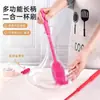 Cepillo Multifuncional Dos en Uno para Tazas de Mango Largo y Cepillo para Popotes, Cepillo de Limpieza para Cocina del Hogar, Cepillo para Tazas de Limpieza Montable en Pared