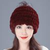 Sombrero de Estilo Nuevo para Mujer Otoño e Invierno Tejido de Pelo de Conejo Rex Protección para las Orejas de Piel Grueso con Terciopelo Moda Coreana Estilo Extranjero Adulto