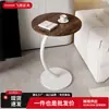 Mesa de centro redonda pequena para uso doméstico, adequada para apartamentos pequenos, sala de estar, mesa lateral de sofá, design moderno e minimalista, pequena mesa de centro criativa, mesa de cabeceira