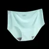 Ropa interior de seda helada para mujer, ropa interior sin costuras, body de una pieza, transpirable, de cintura media, sexy, bragas para mujer 810