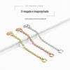 Colar com corrente ajustável em prata S925 corrente de extensão alongada pulseira em prata esterlina corrente alongada corrente para clavícula acessórios diy corrente de cruz
