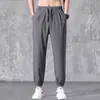Fabricante Directo Pantalones Finos de Seda Hielo Verano para Hombre Pantalones Rectos Sueltos Pantalones Casuales de Pierna Ancha Color Sólido para Estudiante