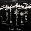 Conjunto de Múltiplos Estilos de Enfeites Transparentes para Pendurar de Natal, Tiras de Gelo de Alta Transparência, Decorações de Rena para Árvore de Natal, Decorações de Atmosfera Festiva Venda por Atacado
