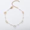 Pulseira de Pedra Natural Alienígena Minoritária Jin Yiyuan Feminina Estilo Étnico Doce Pulseira Banhada a Ouro 18K