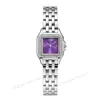 Relógio feminino à prova d'água de alta qualidade, formato quadrado, pulseira de aço inoxidável prateada, movimento a quartzo, adequado como presente para mulheres ou estudantes, um acessório de pulso estiloso