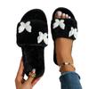 2024 Moda Transfronteriza Comercio Exterior para Mujer Talla Grande Mariposa Punta Abierta Hogar Interior y Exterior Chanclas de una tira con flecos para Mujer