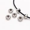 Cuentas de caucho oblatas de cobre, cuentas de ajuste de silicona dorada, cuentas de posicionamiento, accesorios de joyería para bricolaje, cuentas para pulseras y collares.