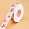Fornecimento Direto Transfronteiriço de Fitas Floridas Coloridas de 2,5cm, Fitas para Caixas de Presente de Frutas Frescas, Fitas Decorativas para Embalagem