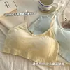 Roupa íntima para adolescentes para o período de desenvolvimento, regata esportiva estudantil, sem fio, costas bonitas, sem alças, bojo fixo de peça única, sutiã de alça fina