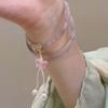 Pulsera de cascabeles de jade de imitación de vidrio paso a paso, accesorios antiguos de rosa seca, pulsera de novia del pequeño libro rojo prohibido