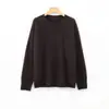 Nueva colección otoño e invierno 2026: suéter de cuello redondo, simple, holgado, de felpa cepillada, suéter tejido, jersey para mujer, suéter de capa base