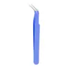 Pinzas para Pestañas Postizas sin Pegamento 123 mm Coloridas Pinzas para Joyería de Punta Redonda Herramientas Profesionales para Pestañas