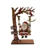 Figurillas de madera de Papá Noel y muñeco de nieve, superventas transfronterizos, perfectas para crear una atmósfera navideña festiva como decoración de escritorio