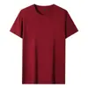 Camiseta de manga corta de 180 g para hombre y mujer, nuevo estilo primavera-verano, casual y versátil, color liso
