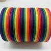 En Stock Cinta Tejida de Poliéster-Algodón Arcoíris de Siete Colores con Ribete Tejido Intercolor en Espiga de Sarga Accesorios de Tela al por Mayor