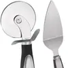 Cuchillo para Pizza de Acero Inoxidable con Rueda y Pala Dos Piezas con Mango Redondo Cuchillo de Pizza de Rueda Única Pala para Pizza Herramienta de Cocina