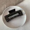 Pinza de tiburón negra en forma de corazón para recogido, elegante pinza para el pelo floral para la parte trasera de la cabeza, gran accesorio para el pelo de pinza de garra estilo nuevo 2026