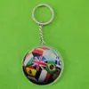 Chaveiro Personalizado de Acrílico com Camisa de Jogo Tendência Masculina Impressão Dupla Pingente de Futebol Placa de Número Mini Pingente Atacado