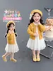 Vestido de niña para otoño 2026, nuevo cárdigan abrigo suéter para niños, conjunto de vestido de princesa, vestido de otoño para bebé