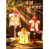 Novas Lanternas 2026 Estilo Chinês Infantil Portátil Luminosa Pequena Lanterna de Flor Hanfu Lanterna de Palácio Adereços de Fotografia