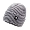 Chapéu de lã masculino inverno com mais veludo mais grosso chapéu de malha circunferência da cabeça grande adulto proteção para as orelhas quente proteção contra o frio chapéu de esqui para atividades ao ar livre