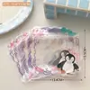 Sacos Auto-Selantes em Formato de Estrela Estilo Coreano com Alto Apelo Estético, Apresentando Ursinhos e Pinguins, Sacos de Embalagem com Cartão Selado, Embalagens de Material Cultural e Criativo, Sacos de Presente Empilháveis
