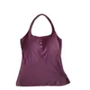 3231 Nuevo Estilo de Verano Camisola con Cuello Halter para Mujer con Almohadilla en el Pecho y Diseño de Botones, Corte Ajustado y Favorecedor, Top Exterior para Chicas Atrevidas